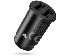 Automobilio Įkroviklis - everActive CC-25 12W Dual USB-A Ports 5V/2.4A, Juoda