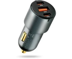 Everactive Įkroviklis samochodowa cc-40q qc3.0 60w 1x usb 2x usb-c pd juoda
