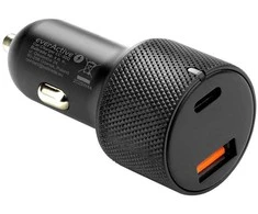 Everactive Įkroviklis samochodowa cc-50q qc3.0 75w 1x usb + 1x usb-c pd juoda