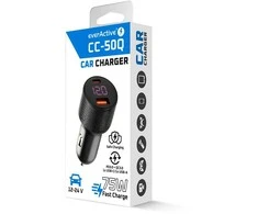 Automobilinis įkroviklis everActive CC-50Q USB QC3.0 + USB-C PD 75W