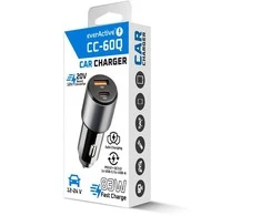 Automobilinis įkroviklis everActive CC-60Q USB QC3.0 + USB-C PD 83W