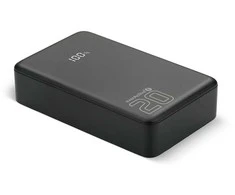 everactive Powerbank 20 000mAh, 1x USB, 2x USB-C, 20W, QC4+, LCD screen, juodas