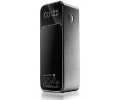everactive Powerbank 27 000mAh, 1x USB, 2x USB-C, 162,5W, QC4+, flashlight, LCD screen, juodas