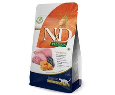 Farmina n&amp;d pumpkin cat ėriena&amp;blueberry neutered - sausas maistas katei - 1,5kg