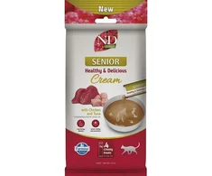 FARMINA N&amp;D Quinoa Cat Senior Kreminis with vištiena &amp; Tuna box – cat treat – 4x15g