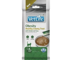 FARMINA Vet Life Cat Obesity Creamy treat with vištiena &amp; Tuna box – cat treat – 4x15g
