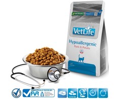 Kačių Maistas - FARMINA VET Life Hipoalerginis Kačių Maistas Su Kiauliena Ir Bulvėmis 1.5kg