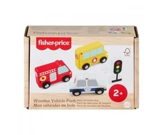 Fisher Price Medinių mažų transporto priemonių rinkinys