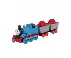 Mattel Fisher Price Tomas ir draugai traukinio 80-mečio jubiliejaus metalinis lokomotyvas ir 2 vagonai