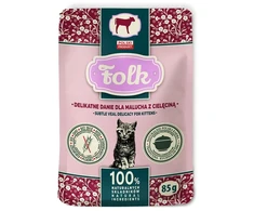 FOLK Kitten Delikatne danie dla malucha su cielęciną saszetka karma katei 85g