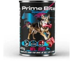 PRIME BITE Monoprotein Deer with an apple – drėgnas ėdalas šunims – 400g