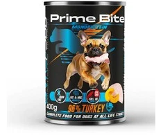 PRIME BITE Monoprotein kalakutiena with pumpkin – drėgnas ėdalas šunims – 400g