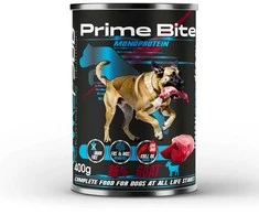 PRIME BITE Monoprotein Goat with beetroot – drėgnas ėdalas šunims – 400g