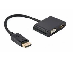 Gembird adapteris ekrano prievade, hdmi-moteris + vidinis VGA laidas, juodas, 10 cm