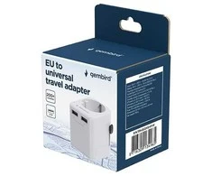 „Gembird“ ES–universalus kelioninis maitinimo adapteris, 12 W | TPA-EU2A12-01-W | 5 V