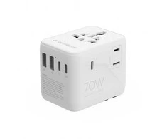 „Gembird“ universalus kelioninis maitinimo adapteris, 70 W | TPA-2A3C70-01-W