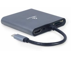 Gembird Adapteris usb-c hub hdmi usb-c pd vga usb 3.0 audio card