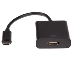 Gembird USB C tipo į HDMI (F) adapteris, juodas
