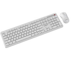 Klaviatūra Gembird KBS-WPS-01 Slim Pro Business wireless desktop set, baltas, US išdėstymas