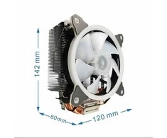 Gembird Chłodzenie cpu huracan 12cm 150w 4-pin multicolor led