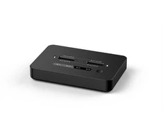 Stacionarus kompiuteris Gembird Stalinio kompiuterio prijungimo stotelė su dviem SSD diskais, USB Type-C, M.2 NVMe (ir SATA), juoda