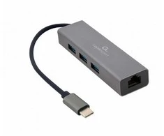 Gembird 3 prievadų USB 3.1 šakotuvas su tinklo kortele
