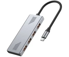 „Gembird UHB-CM-U310-A4-01“, 4 prievadų USB-A 3.2 (2 kartos) C tipo šakotuvas