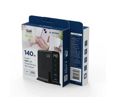 GEMBIRD 5-port 140 W GaN USB greitasis įkroviklis juodas