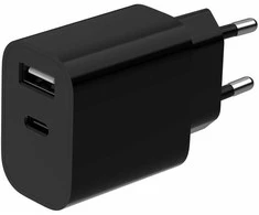 Gembird 2 prievadų universalus USB įkroviklis (A+C), 2,4 A | TA-UC-2AC12-01-BK