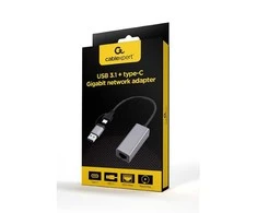 Gembird adapter usb typ 3.1 + usb-c -> lan rj45 gigabit 15cm