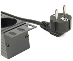 Gembird Listwa zasilająca rack (pdu), 8 gniazd typ schuko, 1u, 16a, wtyk schuko 3m