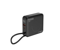 Gembird Powerbank 10000mah 1xusb-c/1xusb-a 20w belaidis 15w juoda