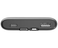 Gembird PB10-PD20-LCD-01 greito įkrovimo išorinė baterija su integruotais laidais, 20W, 10000 mAh, juodas
