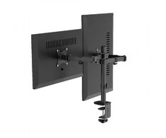 Gembird stalo reguliuojama rankena/laikiklis 2 monitoriams 17-32, Vesa 100x100mm, iki 9kg