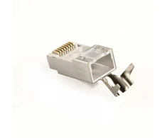 GEMBIRD Shielded modular CAT7 pass-through type plug 15u auksinis plated 10 pcs per bag