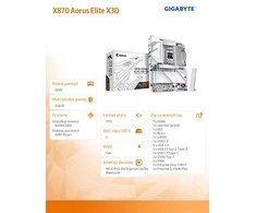 Pagrindinė plokštė Gigabyte X870 AORUS ELITE X3D ICE