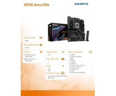 Pagrindinė plokštė Gigabyte X870E AORUS ELITE X3D