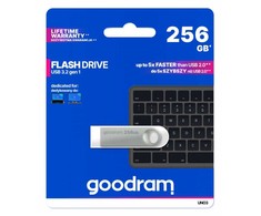 GoodRam Pendrive uno3 256gb usb 3.2 gen1 sidabrinė