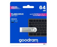 GoodRam Pendrive uno3 64gb usb 3.2 gen1 sidabrinė
