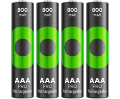 GP Battery Įkraunamos baterijos R03/AAA Ni-MH 800mAh lizdinėje plokštelėje, 4 vnt. gp recyko pro