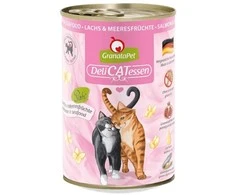 Fox4Pets Kačių Maistas - GRANATAPET DeliCATessen Lašiša ir Jūros Gėrybės Be Grūdų Šlapias 400g