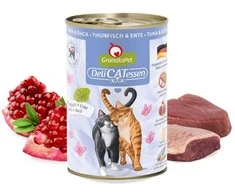 Fox4Pets Kačių Maistas - GRANATAPET DeliCATessen Tunų ir Antienos Drėgnas Maistas 400g