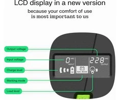 Žalias Cell Nepertraukiamo maitinimo šaltinis (UPS) Greencell 1500VA 1050W PowerProof su LCD ekranu