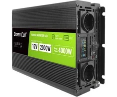 Green Cell LCD keitiklis 12v 2000w/4000w gryno sinusoido su ekranu