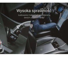 Green Cell Žalias cell kroviklis samochodowa usb-c 30w pd + usb