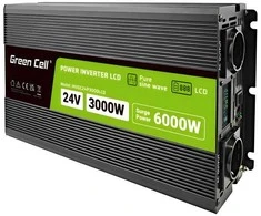 Green Cell Žalias cell przetwornica LCD 24v/230v 3000w/6000w czysty sinus invgc24p3000lcd