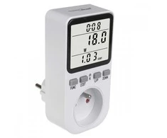 Miernik „GreenBlue“ energijos skaitiklis, vatmetras, F tipas, 220–240 V kintamoji srovė, 50 Hz, maks. apkrova 16 A, IP20, įmontuota baterija, GB364 F