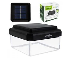 GreenBlue Saulės energija varoma LED lempa stulpui gb127 ww 80x80mm 3200k