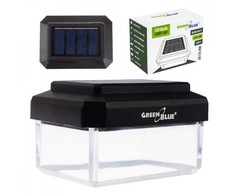 GreenBlue Saulės energija varoma LED lempa stulpui gb125 ww 60x40mm, 3200k