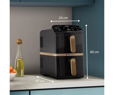 Karšto oro gruzdintuvė Philips 4000 ser. „Airfryer“ su 2 krepšeliais, 2750 W